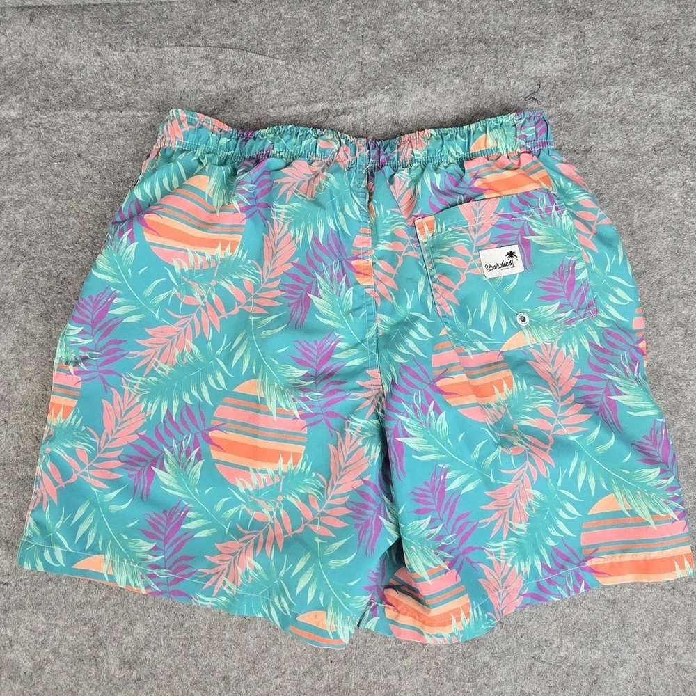 Boardies Apparel Shorts Mens‎ Large Multicolor Tropical Swim Trunks Quick Dry